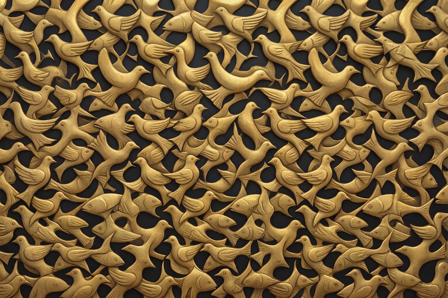 埃舍尔的对称铺砌（Escher Tessellations）示意图